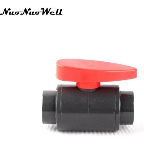 1pcs NuoNuoWell ANSI 1/2" DN15 PVC Ball Valve Tap Connector Pipe Adapter Adjust Flow Fittings Garden Irrigation Aquarium Supply
