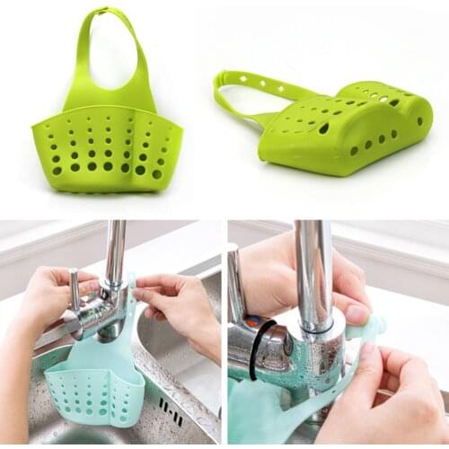 Kitchen Sink Shelving Bag Dish Cloths Rack Suction Sponge Hanging Drain Holder Faucet Multipurpose Storage Rack