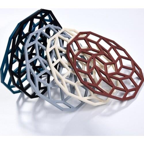 Heat-insulated Pad Silicone Tableware Insulation Mat Coaster Hexagon Silicone Mats Bowl Placemat Home Table Decor Kitchen Tools