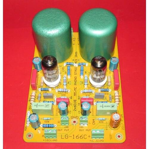 6DJ8 tube amplifier phono amplifier, MM and MC (singing amplifier) attenuation amplifier LG166C, gain 38DB
