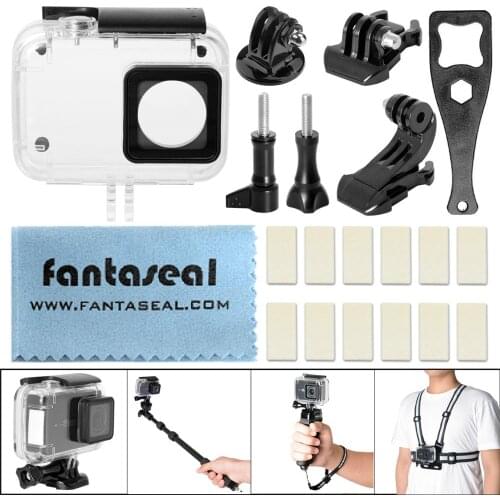 Underwater 40M Waterproof Dive Housing Case Protective Shell Replacement Kit 8in1 Super Suit for Xiaomi Yi 4K 4K+ Action Camera