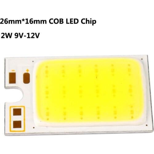 High Quality LED COB Light Strip 9V-12V 2W 26mm*16mm DIY LED COB For Home Outdoor Lamp Light Source 2pcs/lot Free Shipping
