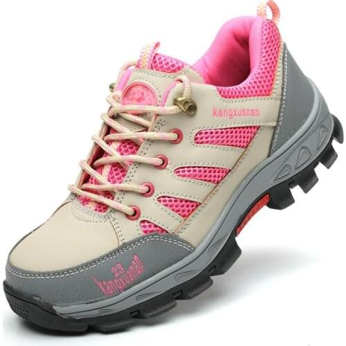 Safety Shoes And Hats Steel Toe Safety Shoes Ladies Work Shoes Women Anti-smashing Waterproof Stab-resistant Wear DXZ007