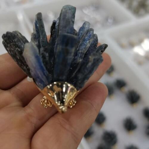 1pcs Natural Kyanite Cyanite Quartz Crystal Cluster Hedgehog Handicraft Home Decoration Gift