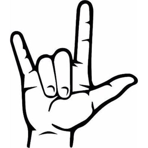 12.9cm*15cm Love Hand Fashion Vinyl Car-styling Car Sticker Decals S6-3252