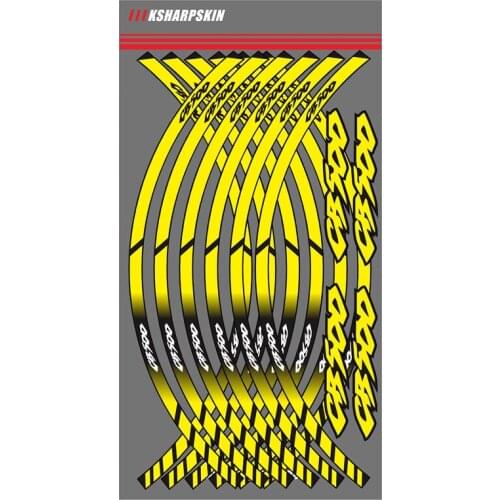 12 X Thick Edge Outer Rim Stickers Stripe Wheel Decals For HONDA CB500 sticker cb 500 motorcycle wheel stickers