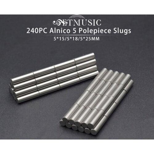 240pcs Electric Humbucker Alnico 5 Guitar Pickup Polepiece Slug Pole Slug Pickup Magnet Slug Rods 15mm/18mm