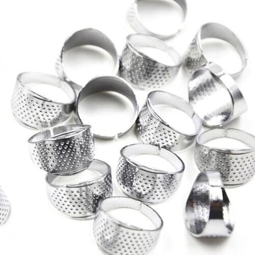 3Pcs/Set Silver Ring Thimble Finger Protector Household Quilting Craft Accessories Household Sewing Diy Tools Craft Accessories