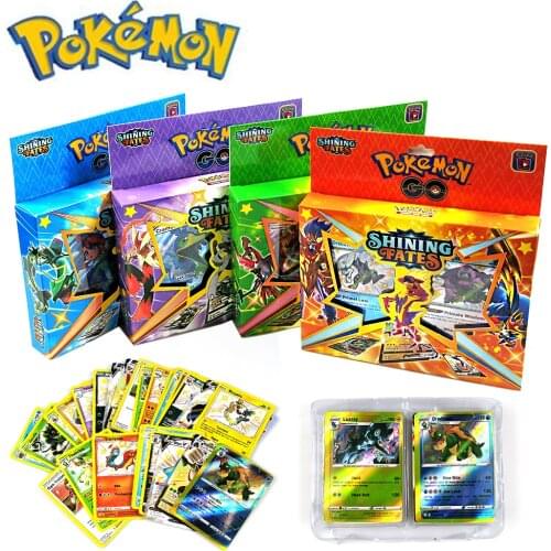 54Pcs English Pokemon Cards Vmax TAG TEAM GX Shining Battle Trading Game Children Carte Francaise V Max Toy