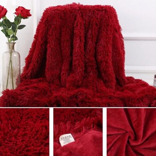 80x120cm Soft Fluffy Shaggy Warm Bed Sofa Bedspread Bedding Sheet Throw Blanket