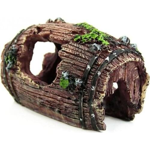 Aquarium Equipment Accessories Glass Aquarium Decorative Landscaping Resin Crafts Antique Wine Bucket Fish Shrimp Escape Bucket