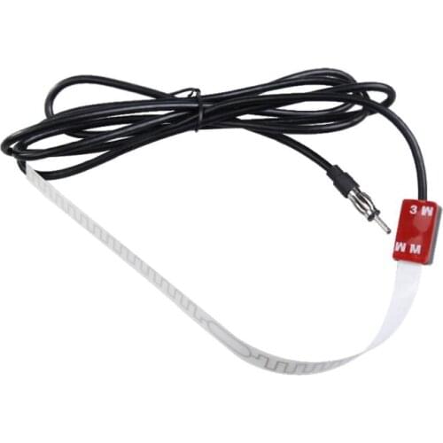 DC 12V Car Antenna FM Radio Amplified Super Slim Hidden Mount On Glass Screen Vhf Car Antena Coche Parts Auto Accessories