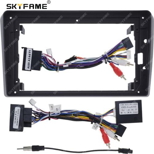 Car Radio Fascia Frame Cable Canbus For Audi A3 2003-2012 Stereo Android Dashboard Kit Face Plate