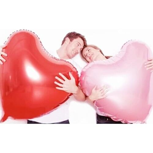 Large Pink Red Gold Silver Love Heart Foil Balloons Helium Balloon Wedding Birthday Party Decorations Kids Adult Party Baloon