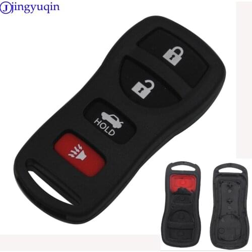 Jingyuqin Smart Remote Control Shell For NISSAN ALTIMA MAXIMA 350Z ARMADA ALTIMA MAXIMA Car Key Fob Case Replacement 4 Buttons