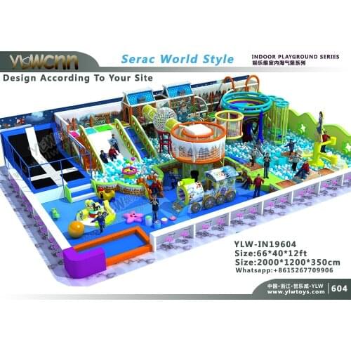 CE,TUV certificated kids amusement slide ball pool indoor playground structure Commercial Indoor soft Play house YLW-IN19604