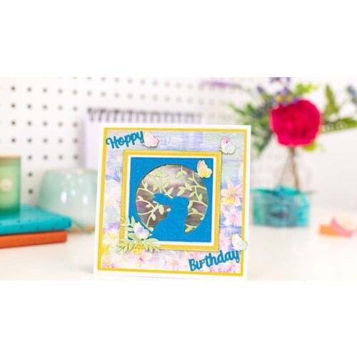 Rabbit Leaves Background Frame Metal Cutting Dies Cut Die Mold Card Scrapbook Paper Craft Knife Mould Blade Punch Stencils 2021