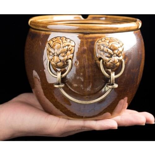 Fortune Imperial Palace Urn Cornucopia Ashtray Household Living Room Car Ceramic Personalized Decoration Creative Ashtray