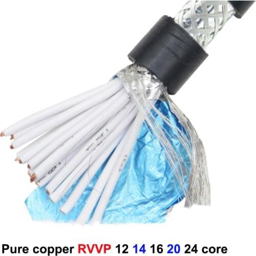 GB pure copper, 16-core shielded wire signal, RVVP 16*0.5 mm2 (100 meters per roll)