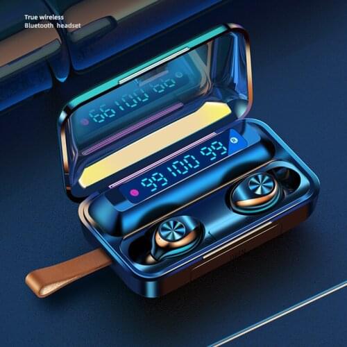 Hot Bluetooth Headphone F9 TWS Press Earphone Wireless Bluetooth 5.0 Earphones Waterproof LED Display Sports Earphones
