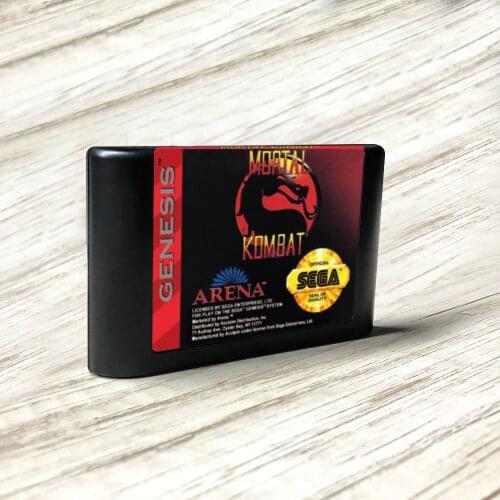 Mortal Kombat - USA Label Flashkit MD Electroless Gold PCB Card for Sega Genesis Megadrive Video Game Console