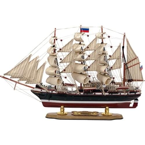 Luckk 3D Wooden Assembled Sailboat Luxury Sailboat Model Ship Simulation Lights Cruise Ship Model For Home Decoration LK-5202