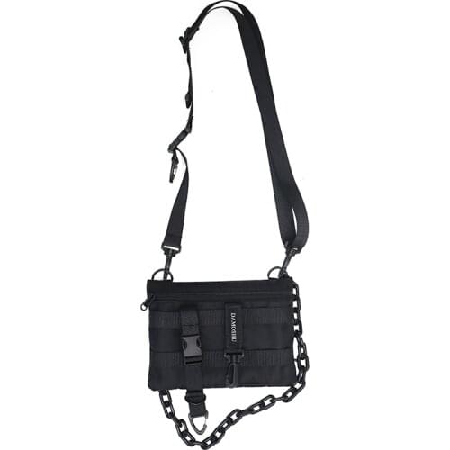 Hip Hop Streetwear Crossbody Bag Functional Tactical Harness Chest Rig Kanye West Waist Pack Chest Bag Adjustable Vest Chest Bag