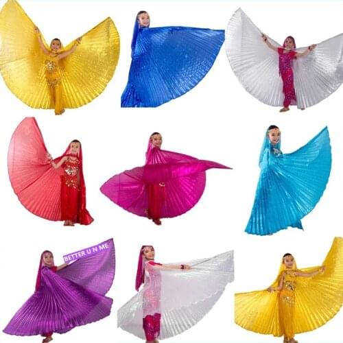 New Arrival polyester Kids belly dance Isis Wings Children belly dancing Wings 8 colors, free shipping