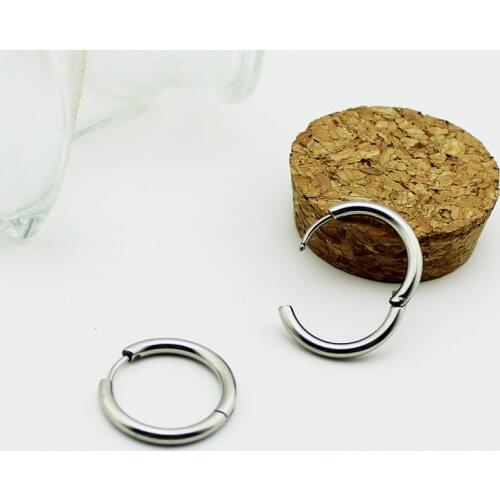 Trendy Kpop Album Korean Boys Cool Punk V Stud Earrings K-pop Jewelry Hoop Accessories Stainless Steel Circle Round Earring