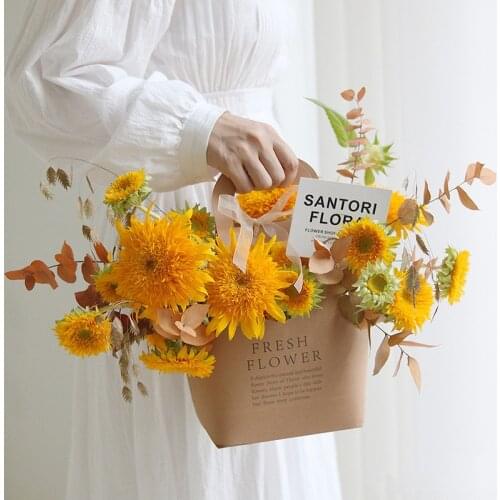 Cutelife Nordic Ins Bathroom Bedroom Living Room Kitchen Storage Bag Leather Portable Flower Basket Bag Supermarket Shopping Bag