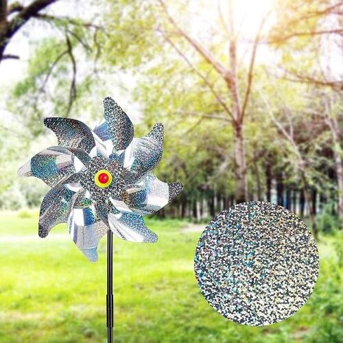 Anti-Birds Reflective Windmill for Garden Orchard Farm Scare Birds Away Easy to Assemble J2Y