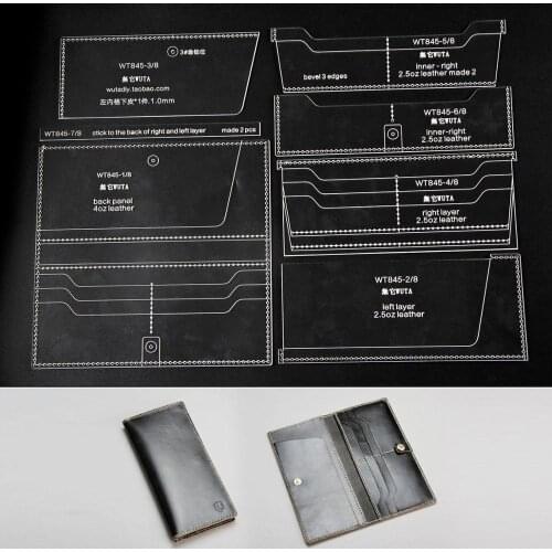 WT845 Handbag Acrylic Template Wallet Leather Pattern Acrylic Leather Pattern Leather Templates for Bags
