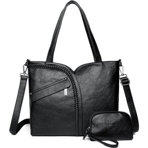 Women Leather Purses and Handbags Bags Female Messenger Bags Shoulder Bag crossbody Bag for Women Girls 2018 Black sac a main