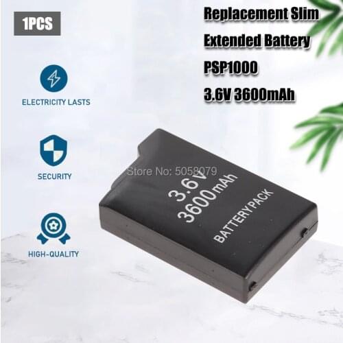 1PC 3.6V 3600mAh Battery Pack for Sony PSP1000 for PlayStation Portable Li-Ion Rechargeable Batteries Replacement