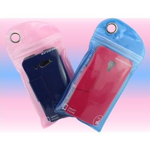 100pcs/lot (12*22cm)Color Random Plastic Pudding Waterproof Storage Bag For Mobile Phone Cell Good Quality Underwater Pouch Bag