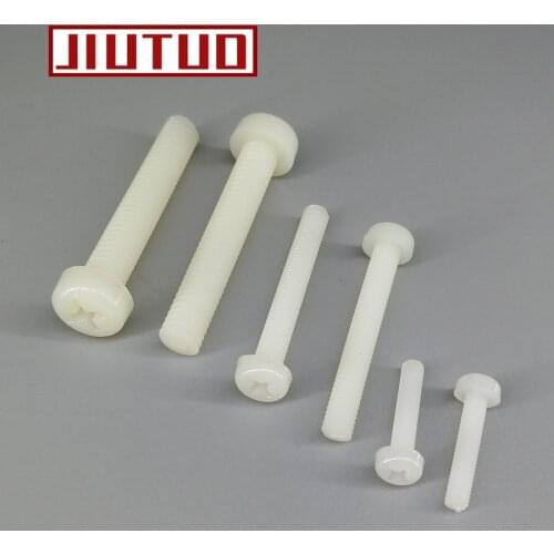 1000PCS M3 M3*4/5/8/10/12/15 white Round head cross nylon screw phillips Round Head Screw 3mm screw bolt