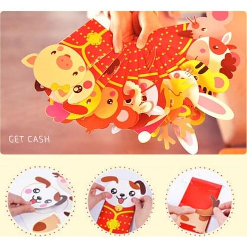 12 Chinese Lucky Red Envelopes 2021 Chinese Zodiac Year Of The Ox R7RB