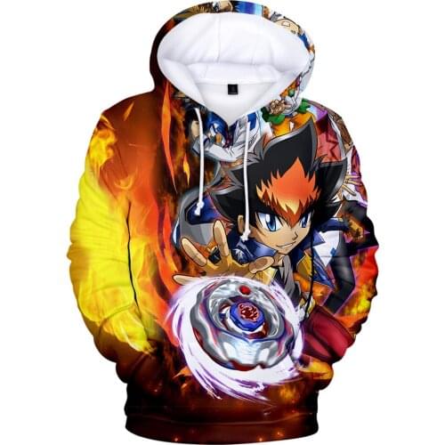 2021 3D Game Beyblade Burst Hoodies 3D Printing TV Anime BEYBLADE BURST Hoodie Jackets Sweatshirts Cute Cartoon Men Kids Clothes