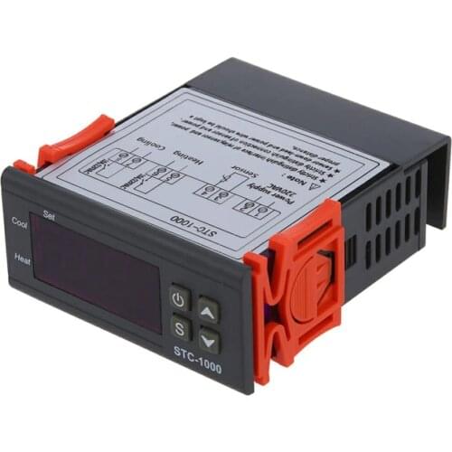 220V Stc-1000 Digital Temperature Controller Thermostat Regulator+Sensor Probe Switch The Modes Between Cool and Heat