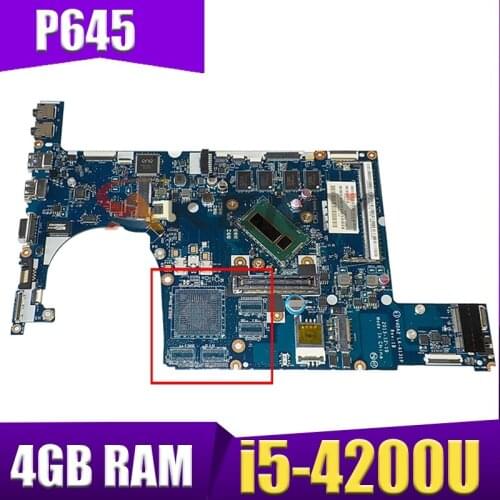 Akemy laptop Motherboard For ACER Aspire P645 i5-4200U Mainboard LA-A131P SR170 With 4GB RAM DDR3