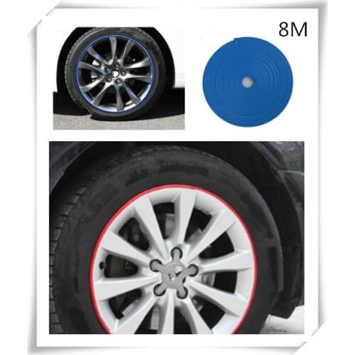 Car 8M rubber strip personality color wheel protection decoration with tire stickers for Honda FCX Brio 3R-C Skydeck P-NUT