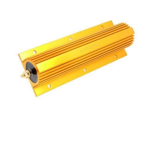 Free Shipping RXG24 500W 5r Power Metal Shell Gold Aluminium Case Resistor 500W 5ohm 5% Resistors 5R 500W