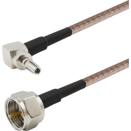 CRC9 Male Right Angle to F Male Plug with RG-316 RF Coaxial Pigtail Jumper Cable For HuaWei USB Cards