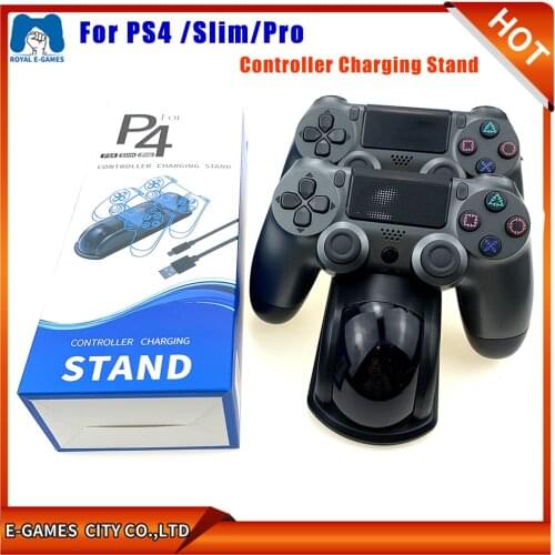 Fast Charging for PS4 Dock Dual Controllers Charger Charging Station Gamepad Stand Holder Base for PlayStation 4 PS4/Pro/Slim