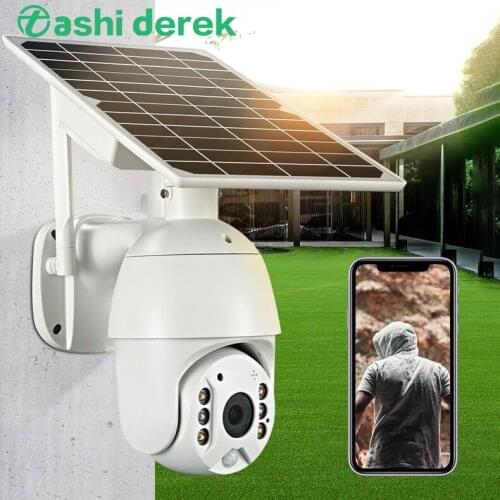 NEW Solar Powered Camera Wifi/4G 1080P HD PTZ Monitor Long Standby Security Outdoor Camera Wireless Monitor Waterproof Solar Cam