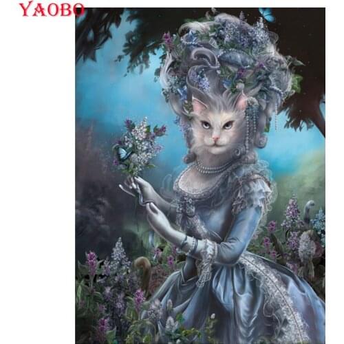 Cat lady butterfly Diamond embroidery Diamond mosaic full square round rhinestones 5d diy diamond painting crystal portrait art