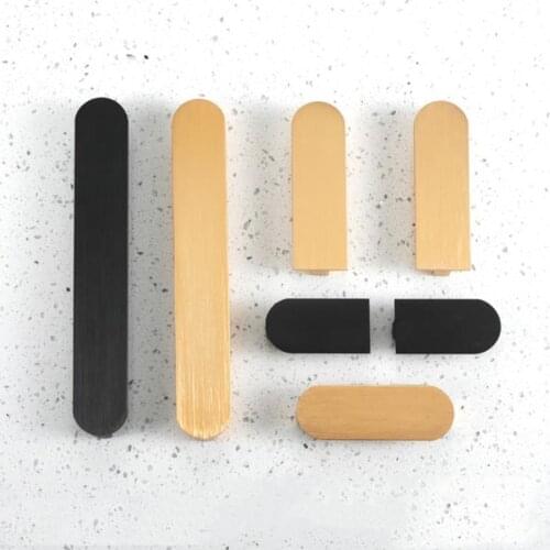 LCH Nordic Style Round Cabinet Handle Cupboard Handle Matte Black Brushed Gold Drawer Pull Knobs Aluminium Alloy Handle