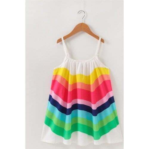 New Summer Sleeveless Kids Dresses for Girls Colorful A-Line Baby Girl Dress Children Birthday Party Clothing Size 2-6 Years