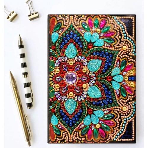 New notebook diamond painting DIY special-shaped diamond bright diamond A5 flower 64-page notebook