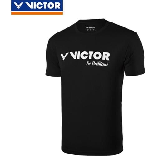 Original Victor New Badminton Clothing Sports Clothes Summer Short Sleeve Sportswear Jersey 80028